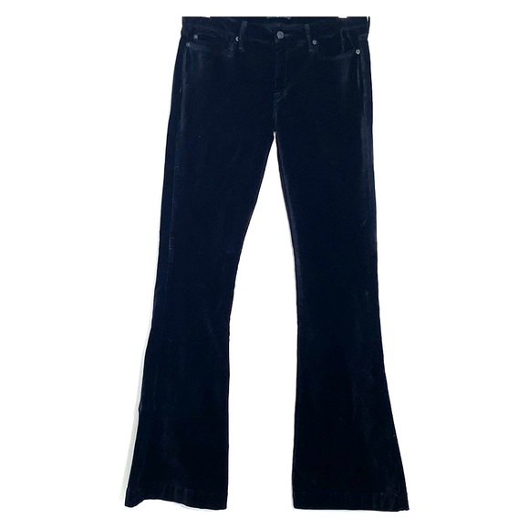 7 For All Mankind Pants - 7 FOR ALL MANKIND Black Velvet Jiselle Flare Pants